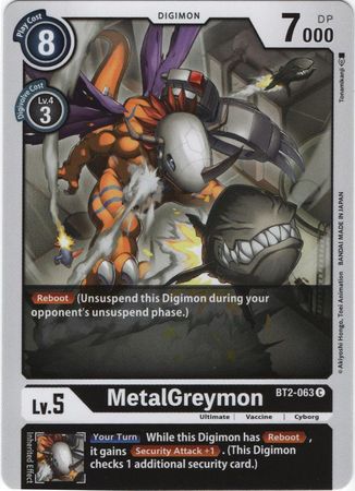 MetalGreymon BT2 063 C Common Special Booster Ver 1 0 Ver 1 5 BT02 Singles MetalGreymon BT2 063 C Common Special Booster Ver 1 0 Ver 1 5 BT02 Singles