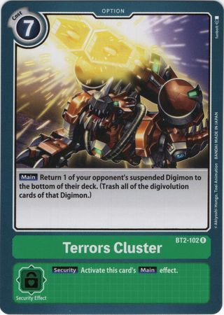 Terrors Cluster BT2 102 R Rare All Digimon Singles Terrors Cluster BT2 102 R Rare All Digimon Singles