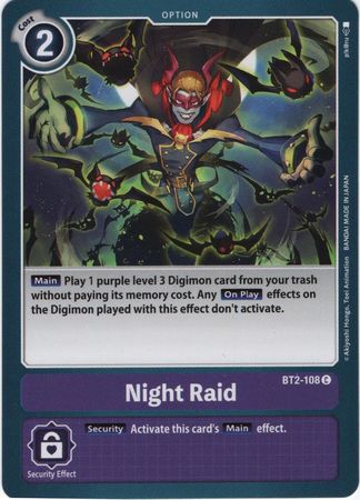 Night Raid BT2 108 C Common Night Raid BT2 108 C Common