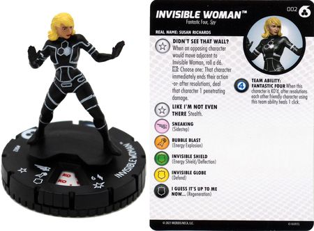 C| #002 Invisible Woman x2 HEROCLIX FANTASTIC FOUR 