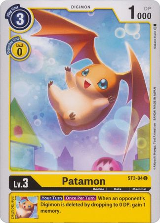 Patamon ST3 04 U Uncommon Starter Deck 03 Heaven s Yellow Singles Patamon ST3 04 U Uncommon Starter Deck 03 Heaven s Yellow Singles