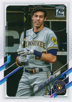 Christian Yelich 2021 Topps Series 1 100 Variation SP Dugout 2021 Topps Series 1 Christian Yelich 2021 Topps Series 1 100 Variation SP Dugout 2021 Topps Series 1