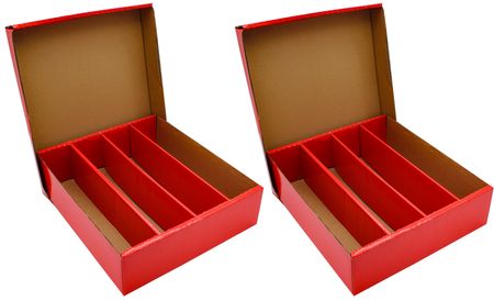High Gloss Red 2 Pack Card Storage Box 3200ct High Gloss Red 2 Pack Card Storage Box 3200ct