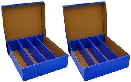 High Gloss Blue 2 Pack Card Storage Box 3200ct High Gloss Blue 2 Pack Card Storage Box 3200ct