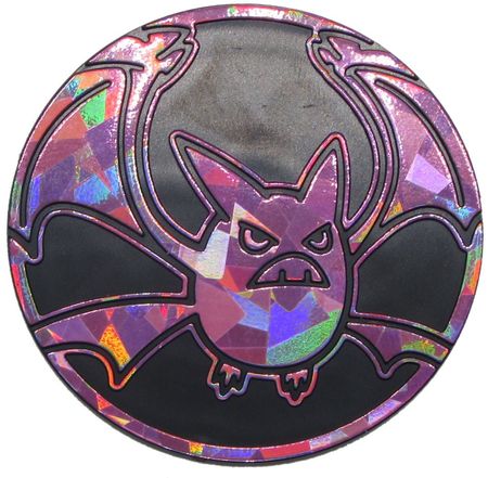 Pokemon Crobat VMAX Shiny Large Collectible Coin Pink Cracked Ice Holofoil Pokemon Crobat VMAX Shiny Large Collectible Coin Pink Cracked Ice Holofoil