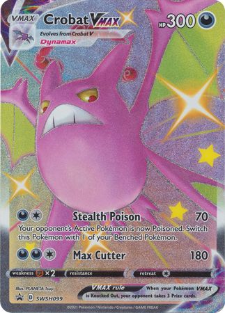 Carta Gigante Pokemon Crobat VMAX Shiny Português Card Original