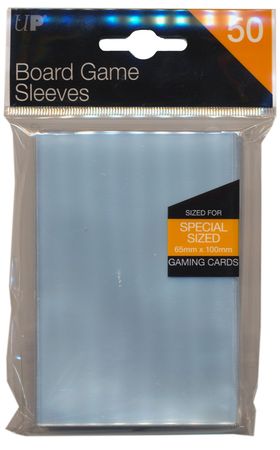 Ultra Pro 50ct 65mm x 100mm Clear Special Sized Board Game Sleeves UP82660 Sleeves Ultra Pro 50ct 65mm x 100mm Clear Special Sized Board Game Sleeves UP82660 Sleeves