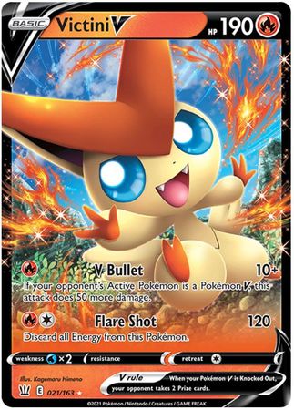 Victini V Ultra Rare Pokemon TCG Card Battle Styles 21/163 M/NM 