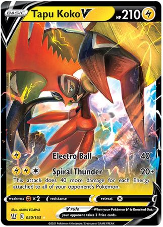 Carta Pokemon Tapu Koko V Português 72/202 Card Original Copag