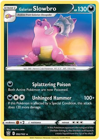 Galarian Slowbro 092 163 Rare Sword Shield Battle Styles Singles Galarian Slowbro 092 163 Rare Sword Shield Battle Styles Singles