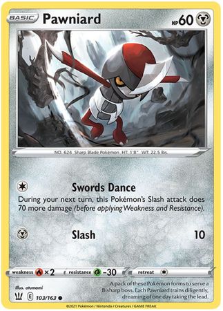 Pawniard 103 163 Common Sword Shield Battle Styles Singles Pawniard 103 163 Common Sword Shield Battle Styles Singles