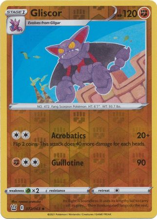 Gliscor 072 163 Uncommon Reverse Holo Sword Shield Battle Styles Reverse Holo Singles Gliscor 072 163 Uncommon Reverse Holo Sword Shield Battle Styles Reverse Holo Singles
