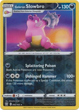 Galarian Slowbro 92 163 Rare Reverse Holo Sword Shield Battle Styles Reverse Holo Singles Galarian Slowbro 92 163 Rare Reverse Holo Sword Shield Battle Styles Reverse Holo Singles