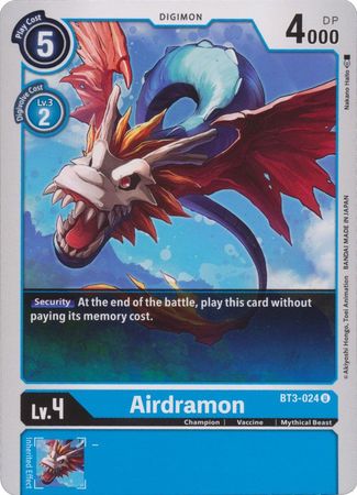Airdramon BT3 024 U Uncommon Airdramon BT3 024 U Uncommon