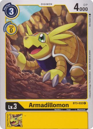Armadillomon BT3 032 C Common Armadillomon BT3 032 C Common