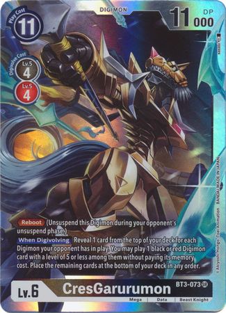 CresGarurumon BT3 073 SR Super Rare All Digimon Singles CresGarurumon BT3 073 SR Super Rare All Digimon Singles