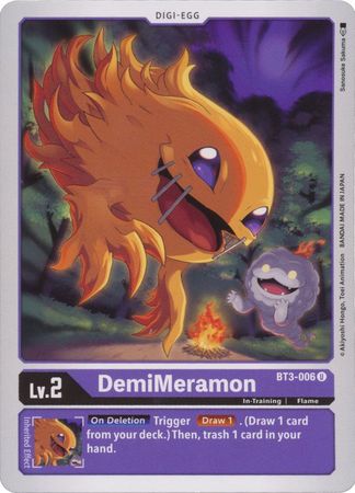 DemiMeramon BT3 006 U Uncommon BT03 Singles DemiMeramon BT3 006 U Uncommon BT03 Singles