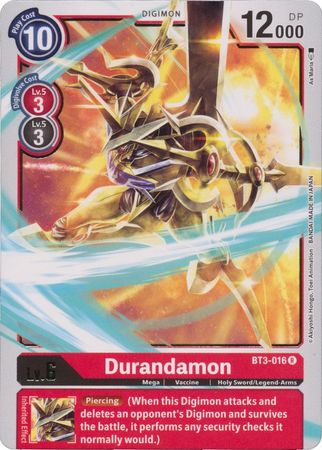Durandamon BT3 016 R Rare All Digimon Singles Durandamon BT3 016 R Rare All Digimon Singles