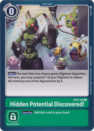 Hidden Potential Discovered BT3 103 U Uncommon Special Booster Ver 1 0 Ver 1 5 BT03 Singles Hidden Potential Discovered BT3 103 U Uncommon Special Booster Ver 1 0 Ver 1 5 BT03 Singles