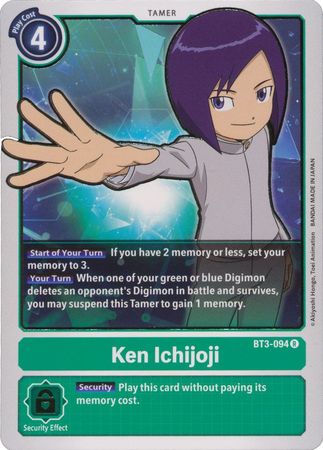 Ken Ichijoji BT3 094 R Rare All Digimon Singles Ken Ichijoji BT3 094 R Rare All Digimon Singles