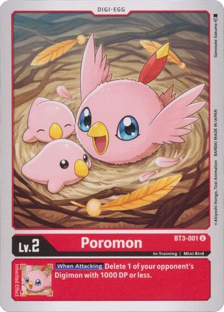 Poromon BT3 001 U Uncommon BT03 Singles Poromon BT3 001 U Uncommon BT03 Singles