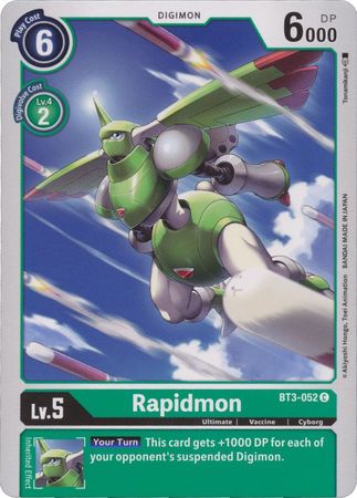 Rapidmon BT3 052 C Common All Digimon Singles Rapidmon BT3 052 C Common All Digimon Singles