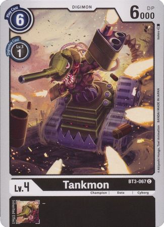 Tankmon BT3 067 C Common All Digimon Singles Tankmon BT3 067 C Common All Digimon Singles