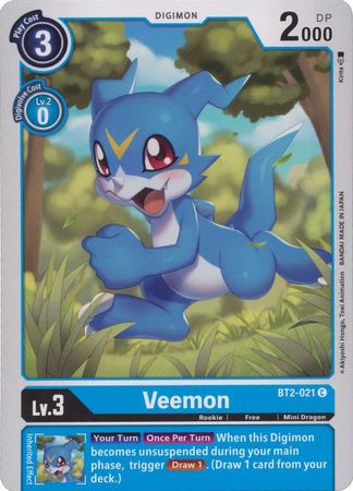 Veemon BT2 021 C Common Veemon BT2 021 C Common