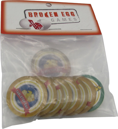 Broken Egg Games International Tabletop Day 2017 Geek and Sundry Boardgame Tokens Broken Egg Games International Tabletop Day 2017 Geek and Sundry Boardgame Tokens
