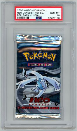 Neo Genesis 1st Edition Booster Pack PSA 10 Lugia Art 3196 Neo Genesis Sealed Product Neo Genesis 1st Edition Booster Pack PSA 10 Lugia Art 3196 Neo Genesis Sealed Product