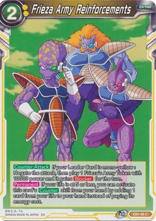 Frieza Army Reinforcements EB1 48 Common Battle Evolution Booster Singles Frieza Army Reinforcements EB1 48 Common Battle Evolution Booster Singles