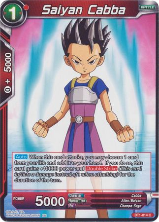 Saiyan Cabba Reprint BT1 014 Common Battle Evolution Booster Singles Saiyan Cabba Reprint BT1 014 Common Battle Evolution Booster Singles