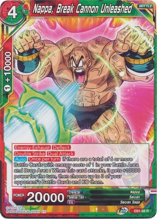 Nappa Break Cannon Unleashed EB1 58 Rare Nappa Break Cannon Unleashed EB1 58 Rare