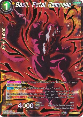 Basil Fatal Rampage Reprint DB2 111 Super Rare Battle Evolution Booster Singles Basil Fatal Rampage Reprint DB2 111 Super Rare Battle Evolution Booster Singles