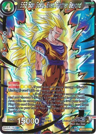 SS3 Son Goku Even Further Beyond EB1 43 Super Rare SS3 Son Goku Even Further Beyond EB1 43 Super Rare