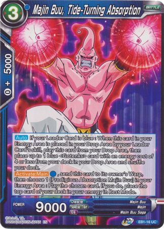 Majin Buu Tide Turning Absorption EB1 16 Uncommon Battle Evolution Booster Singles Majin Buu Tide Turning Absorption EB1 16 Uncommon Battle Evolution Booster Singles
