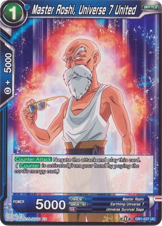 Master Roshi Universe 7 United Reprint DB1 027 Uncommon Master Roshi Universe 7 United Reprint DB1 027 Uncommon