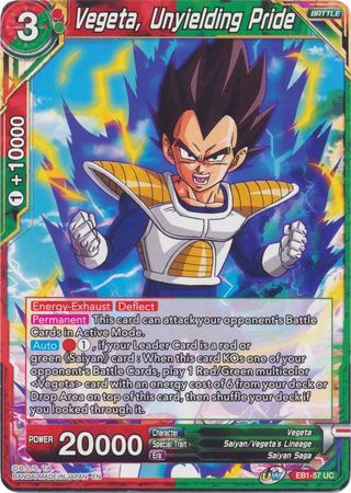 Vegeta Unyielding Pride EB1 57 Uncommon Vegeta Unyielding Pride EB1 57 Uncommon