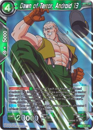 Dawn of Terror Android 13 Reprint BT3 070 Uncommon Foil Dawn of Terror Android 13 Reprint BT3 070 Uncommon Foil