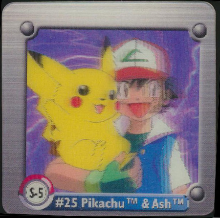 S 5 Pikachu Ash 25 1998 Pokemon Flipz Artbox Series One 3D S 5 Pikachu Ash 25 1998 Pokemon Flipz Artbox Series One 3D