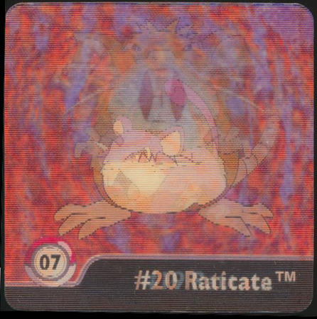 07 19 Rattata 20 Raticate 1998 Pokemon Flipz Artbox Series One Pokemon Flipz Artbox 07 19 Rattata 20 Raticate 1998 Pokemon Flipz Artbox Series One Pokemon Flipz Artbox