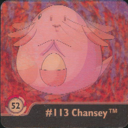 52 113 Chansey 1998 Pokemon Flipz Artbox Series One Pokemon Flipz Artbox 52 113 Chansey 1998 Pokemon Flipz Artbox Series One Pokemon Flipz Artbox