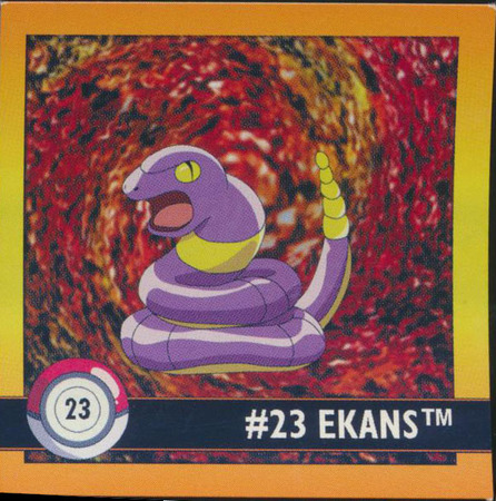 023 Ekans 1998 Pokemon Flipz Artbox Sticker 023 Ekans 1998 Pokemon Flipz Artbox Sticker