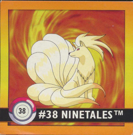 038 Ninetales 1998 Pokemon Flipz Artbox Sticker 038 Ninetales 1998 Pokemon Flipz Artbox Sticker