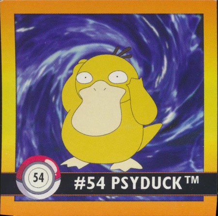 054 Psyduck 1998 Pokemon Flipz Artbox Sticker 054 Psyduck 1998 Pokemon Flipz Artbox Sticker
