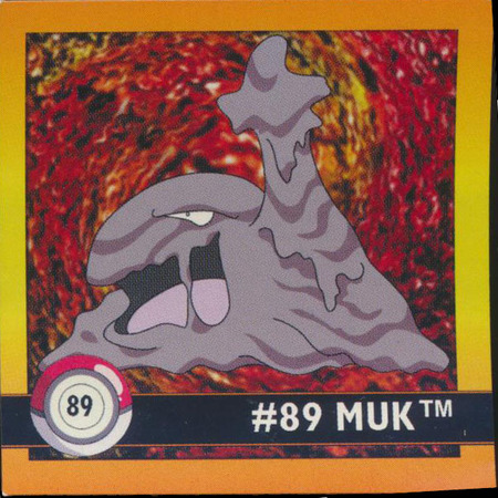089 Muk 1998 Pokemon Flipz Artbox Sticker 089 Muk 1998 Pokemon Flipz Artbox Sticker