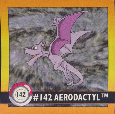142 Aerodactyl 1998 Pokemon Flipz Artbox Sticker 142 Aerodactyl 1998 Pokemon Flipz Artbox Sticker