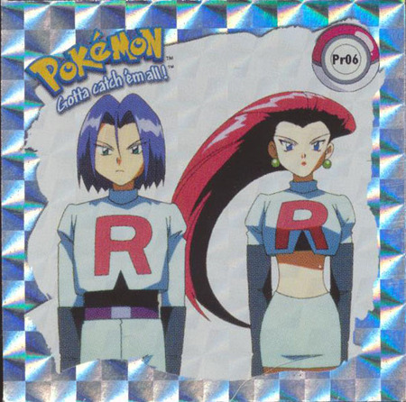Pr06 Jesse and James 1998 Pokemon Flipz Artbox Holo Sticker Pokemon Flipz Artbox Pr06 Jesse and James 1998 Pokemon Flipz Artbox Holo Sticker Pokemon Flipz Artbox