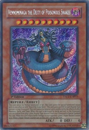 Vennominaga the Deity of Poisonous Snakes - TAEV-EN013 - Secret Rare 1st  Edition