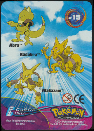Pokemon Series 1 Action Flipz Original 1999 Nr 27 Abra Kadabra Alakazam 